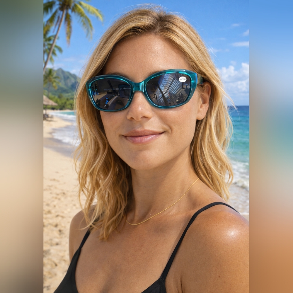 +2.00 Blue Tortoise Shell Sunglasses